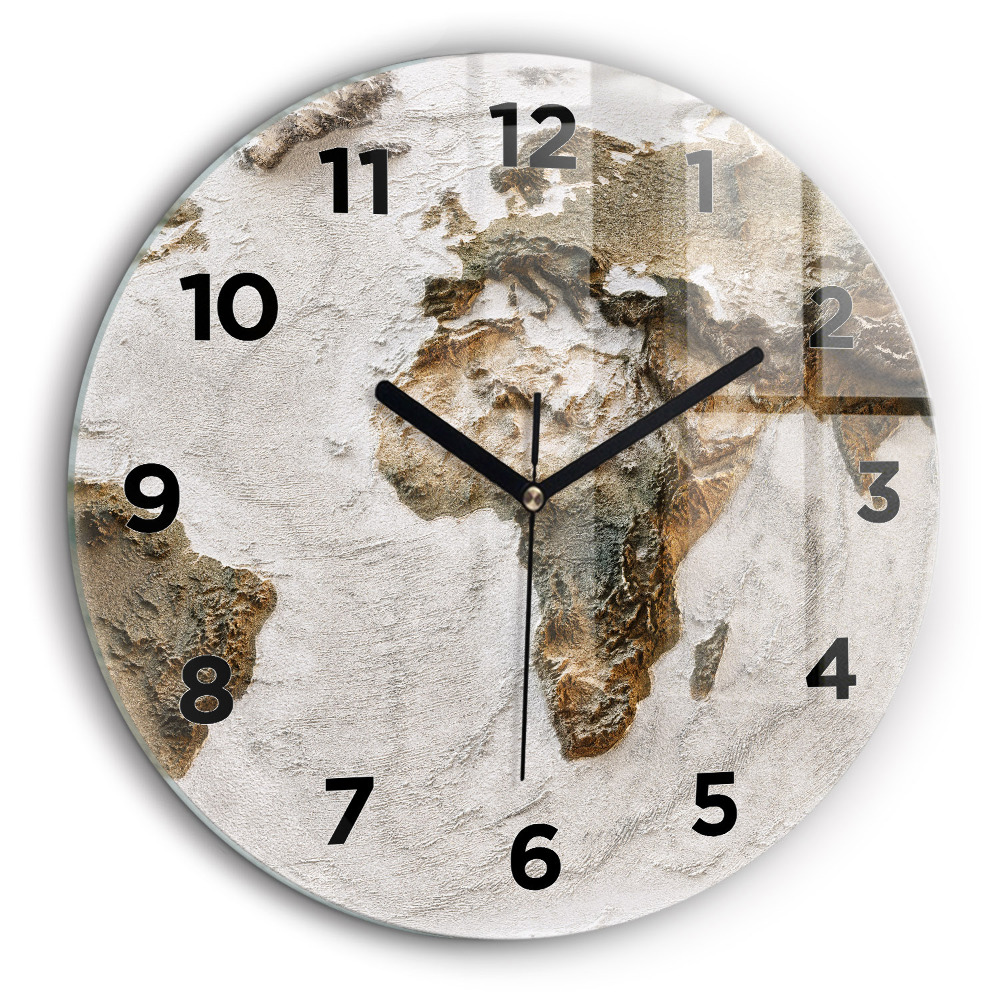 Kerek fali üvegóra 60 cm Régi világtérkép