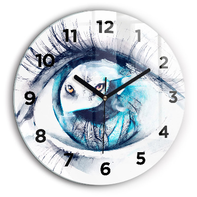 Kerek falióra 60 cm Farkasszem illusztrációja