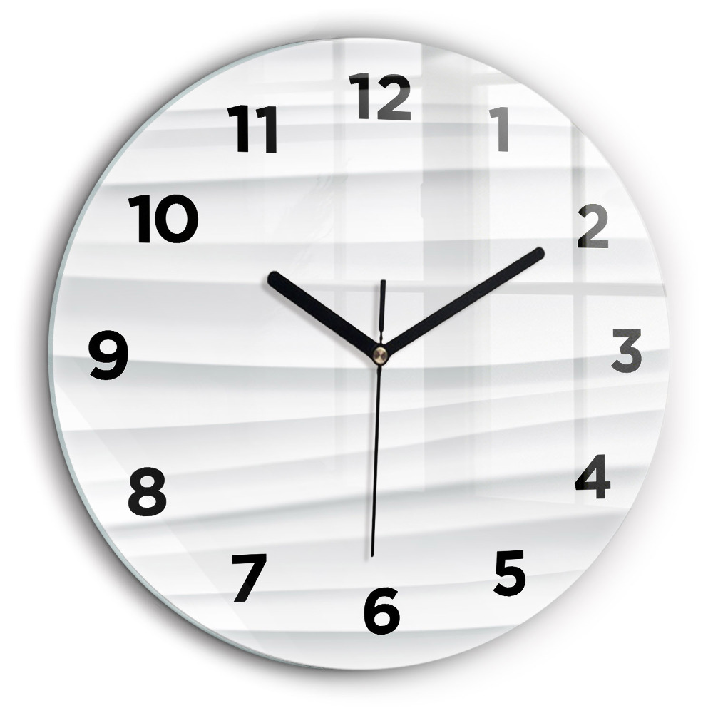 Kerek fali üvegóra 60 cm Hullámok textúrája