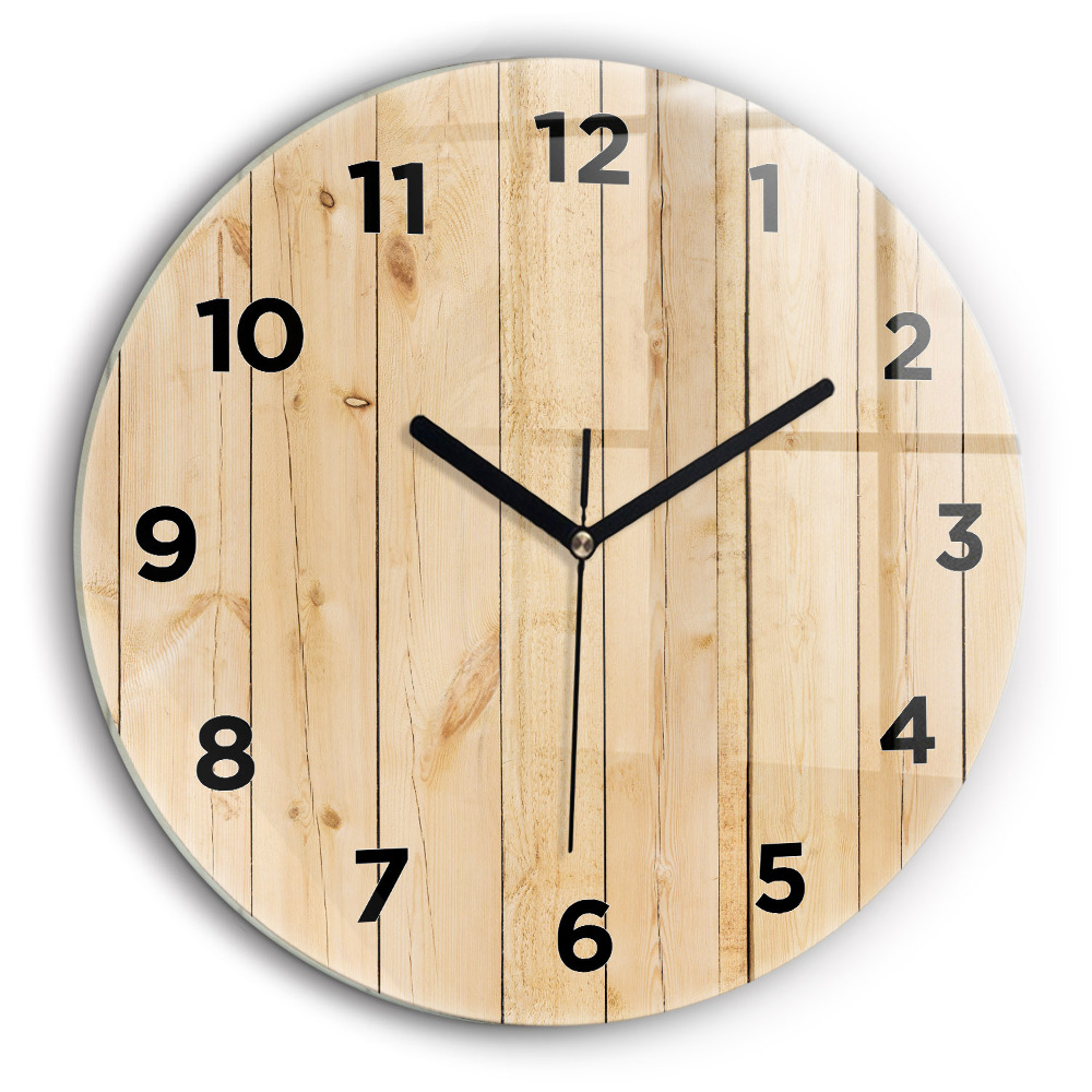 Kerek fali üvegóra 60 cm Fadeszkák