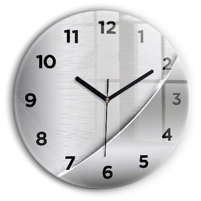 Egyedi üvegóra kerek 60 cm Ezüst minta