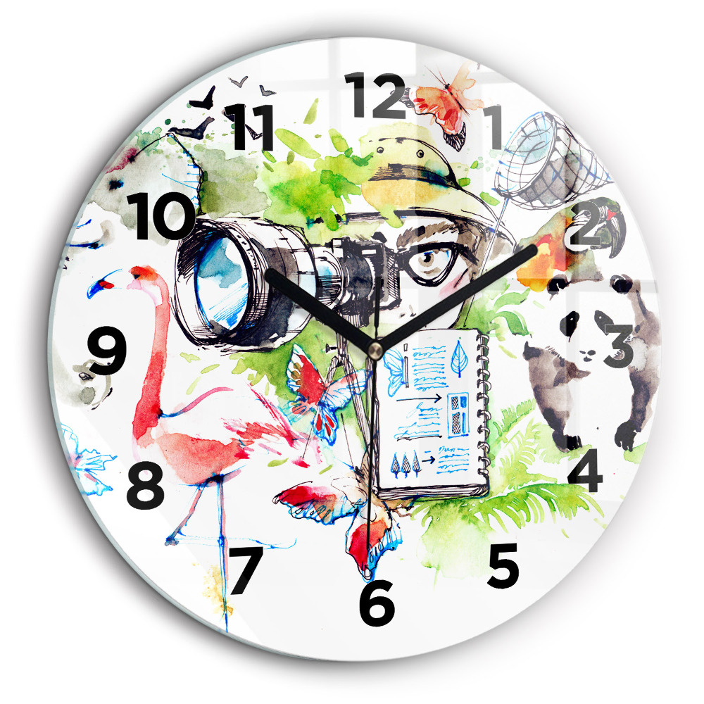 Egyedi üvegóra kerek 60 cm Zoológus