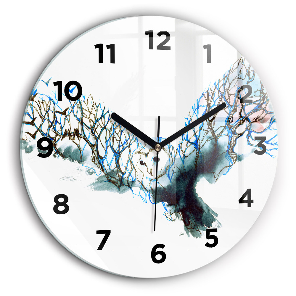 Kerek üvegóra 60 cm A szabadság és a madarak természete