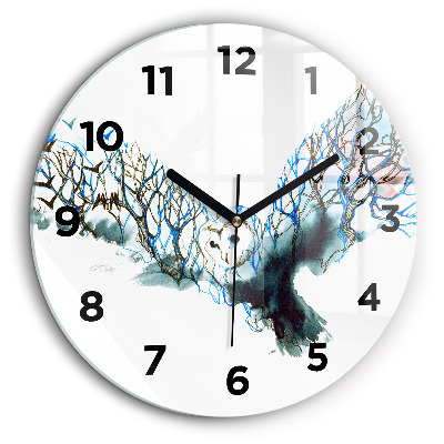 Kerek üvegóra 60 cm A szabadság és a madarak természete