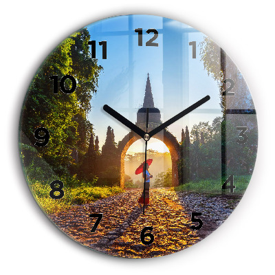 Egyedi üvegóra kerek 60 cm Surat Thani Park Thaiföld