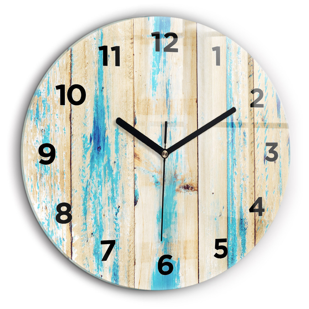 Kerek falióra 60 cm Karcolt fa