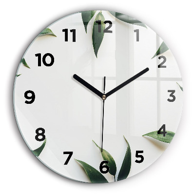 Egyedi üvegóra kerek 60 cm Levélkeret