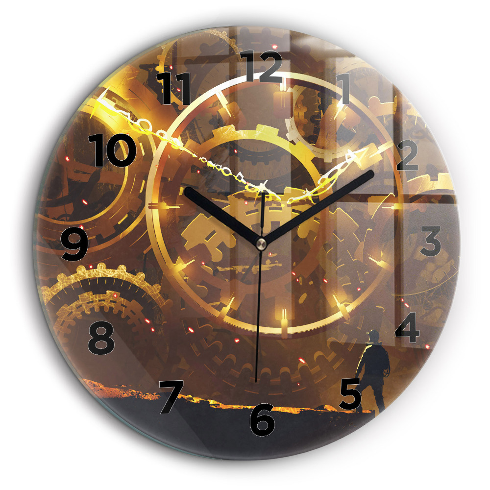 Kerek üvegóra 60 cm Idő - Mechanizmus