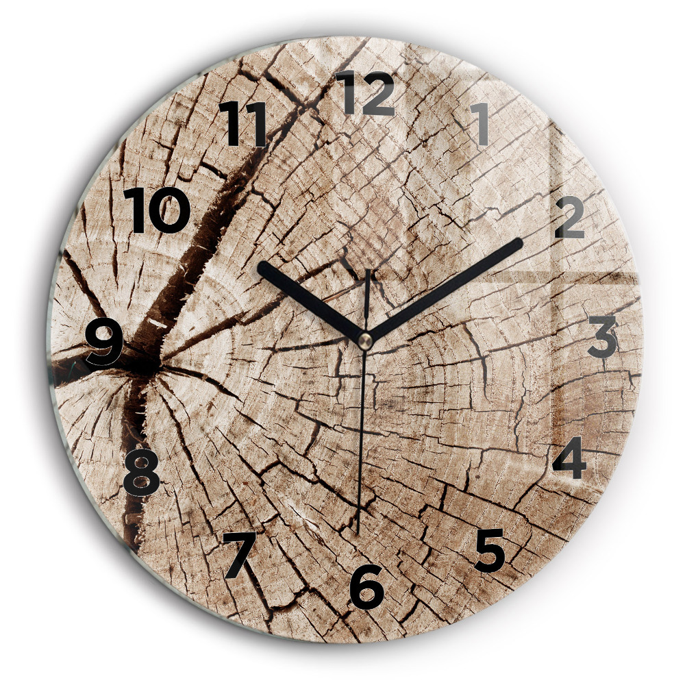 Egyedi üvegóra kerek 60 cm Régi fatörzs