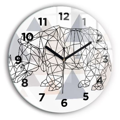 Fali üvegóra kerek 60 cm Geometrikus minta