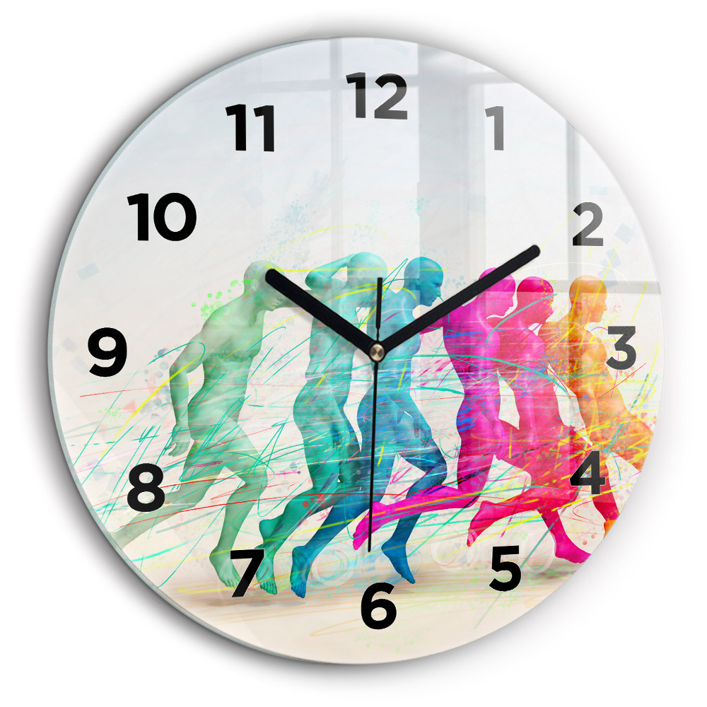 Fali üvegóra kerek 60 cm Színes emberek