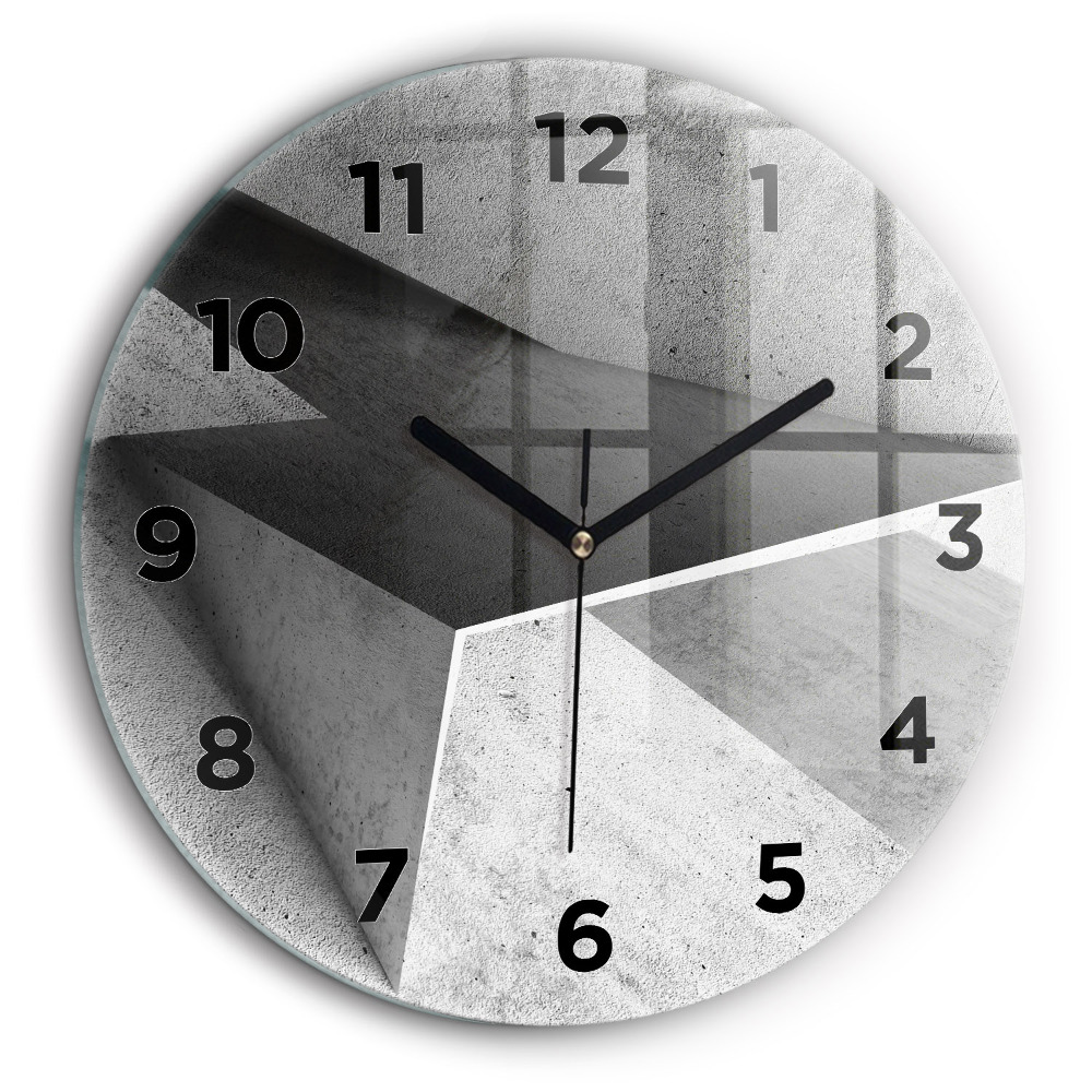 Egyedi üvegóra kerek 60 cm Absztrakt háromszögek