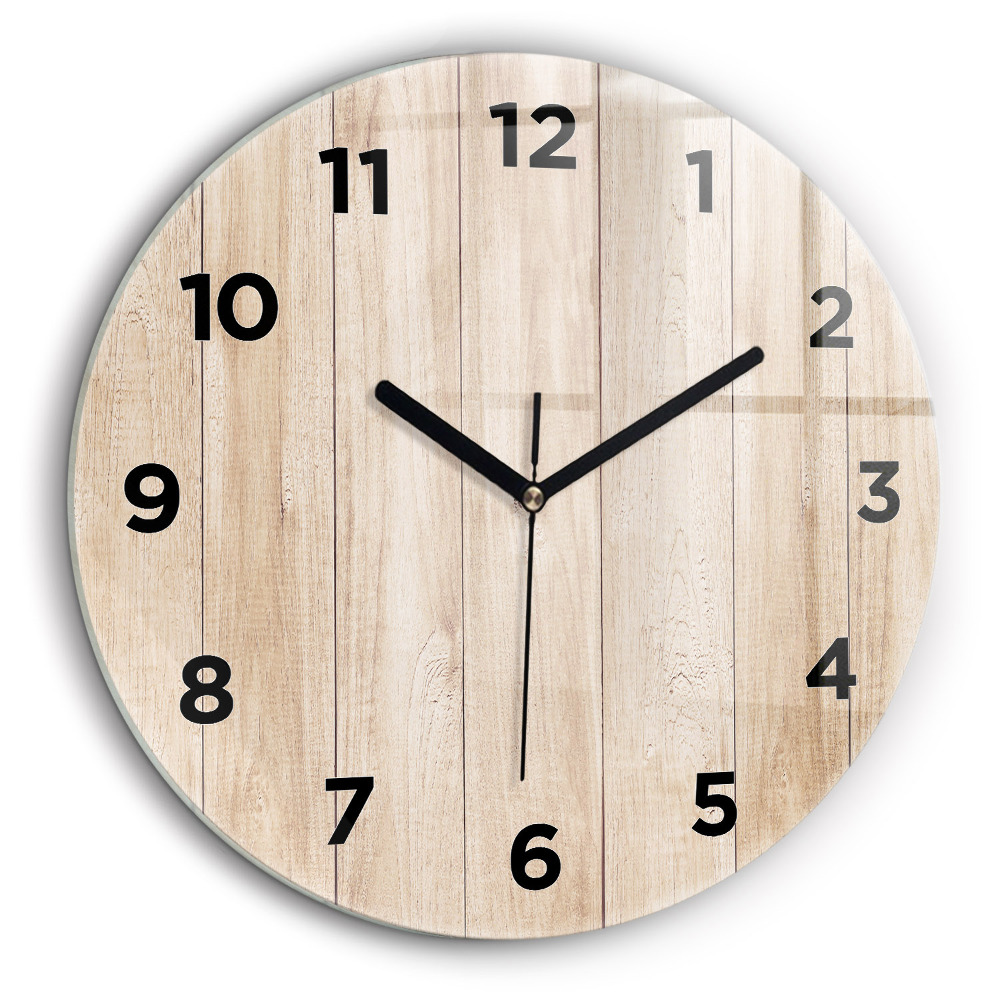 Egyedi üvegóra kerek 60 cm Fa textúra