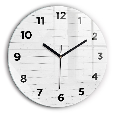 Egyedi üvegóra kerek 60 cm Fa panelek mintája