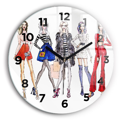 Kerek üvegóra 60 cm Divatos lányok