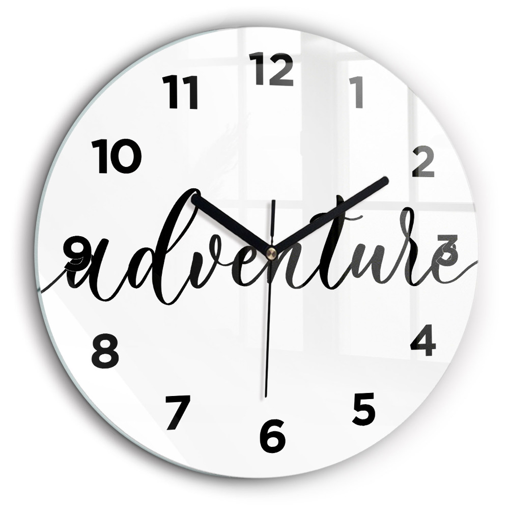 Kerek fali üvegóra 60 cm Kalandos felirat