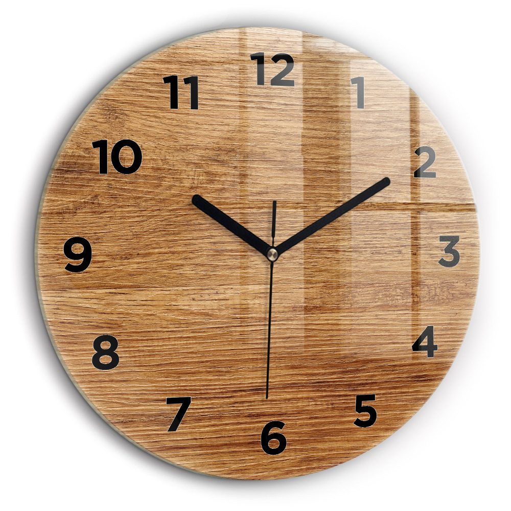 Kerek üvegóra 60 cm Könnyű fa