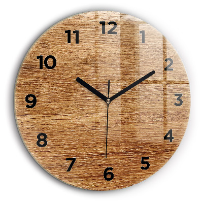 Kerek üvegóra 60 cm Könnyű fa