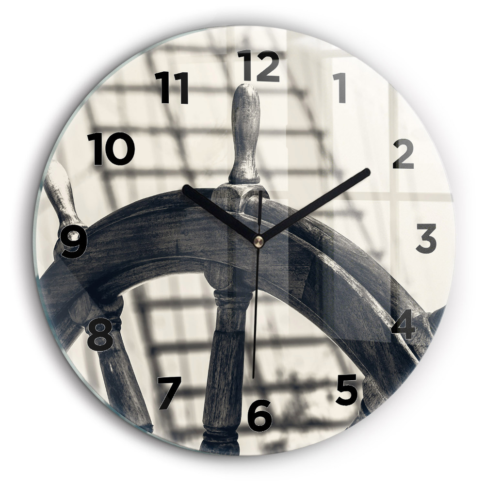 Egyedi üvegóra kerek 60 cm Ősi hajó