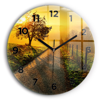 Kerek falióra 60 cm Köd napfelkeltekor