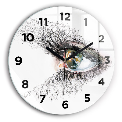 Kerek fali üvegóra 60 cm Rajz emberi szemről