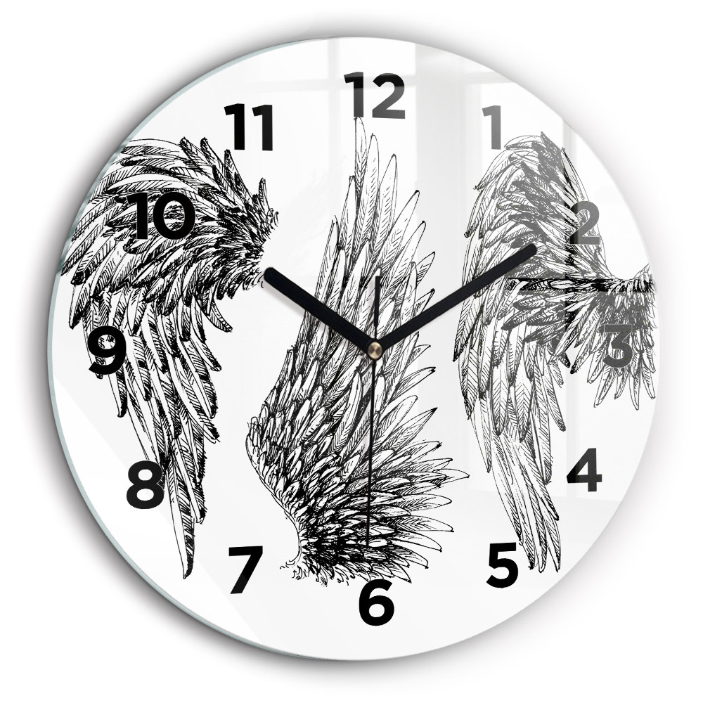 Fali üvegóra kerek 60 cm Angyalszárnyak