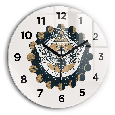 Kerek üvegóra 60 cm A hold és a szem fázisai