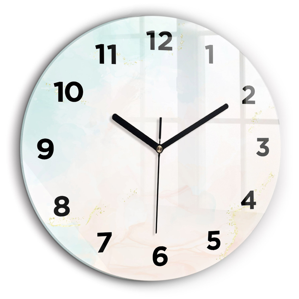 Egyedi üvegóra kerek 60 cm Akvarell márvány