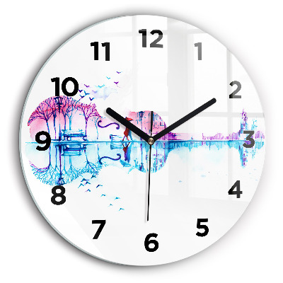 Kerek üvegóra 60 cm Cselló parki tó