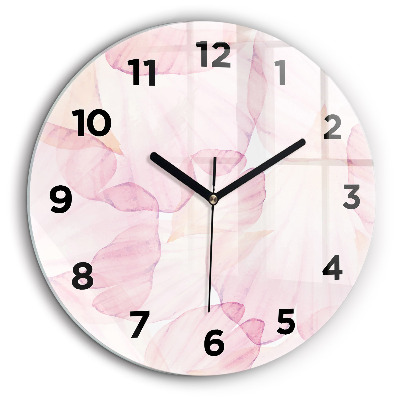 Kerek üvegóra 60 cm Akvarell szirmok