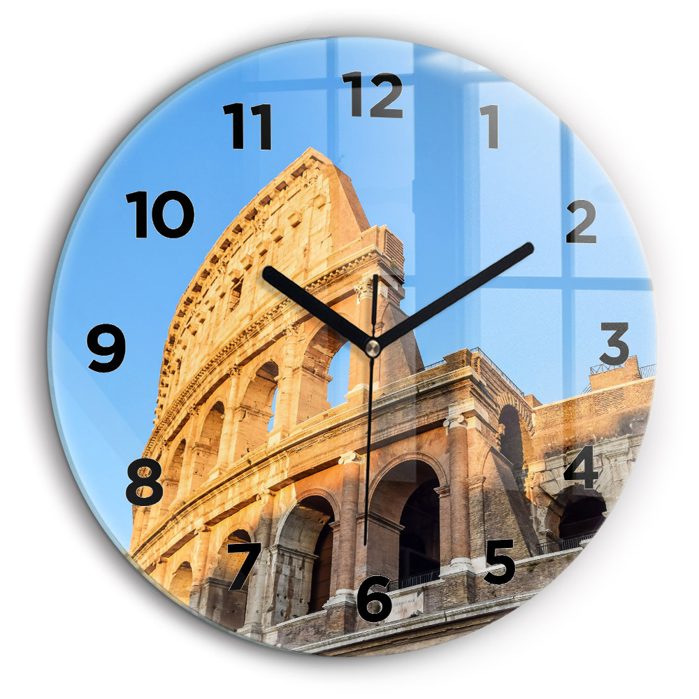 Egyedi üvegóra kerek 60 cm Colosseum Rómában