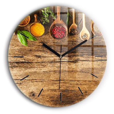 Kerek fali üvegóra 60cm Fűszeres kanalak