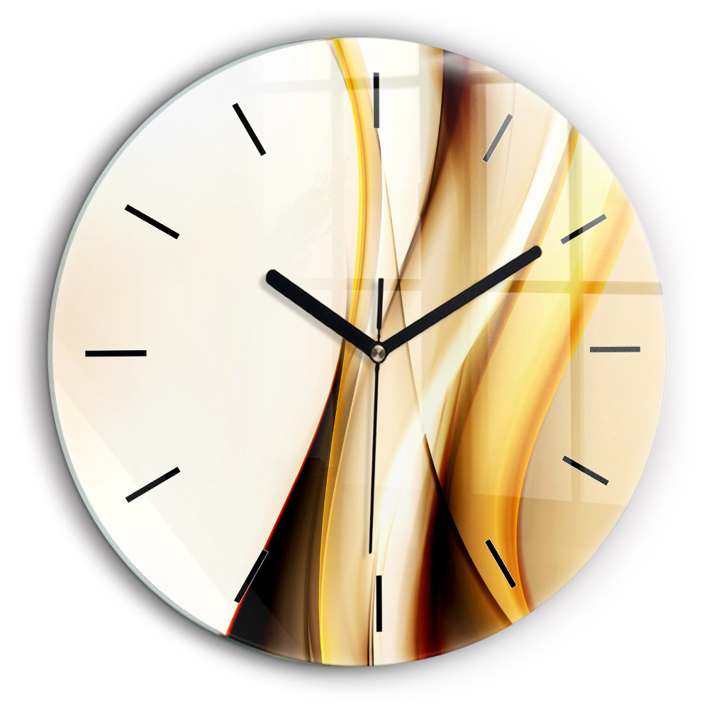 Egyedi üvegóra kerek 60cm Hullám absztrakt