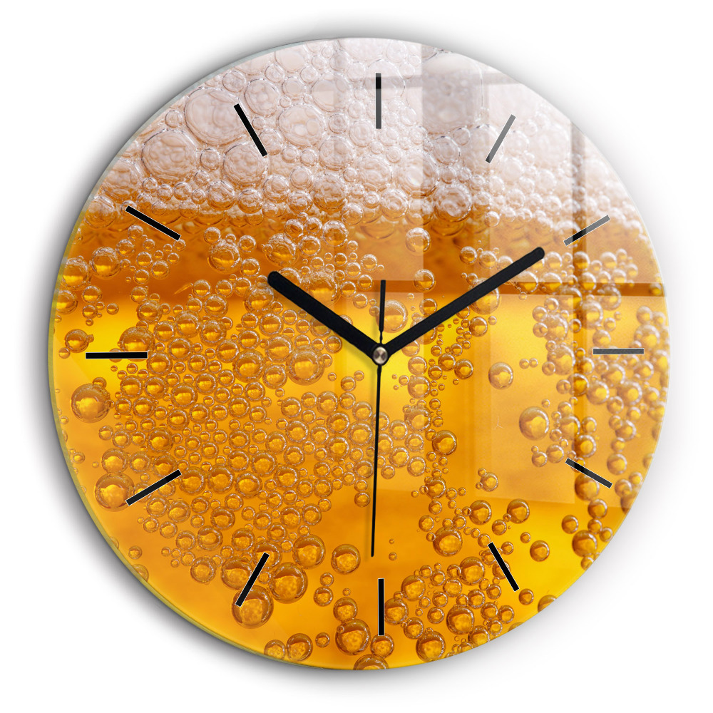 Kerek fali üvegóra 60cm Sör habbal