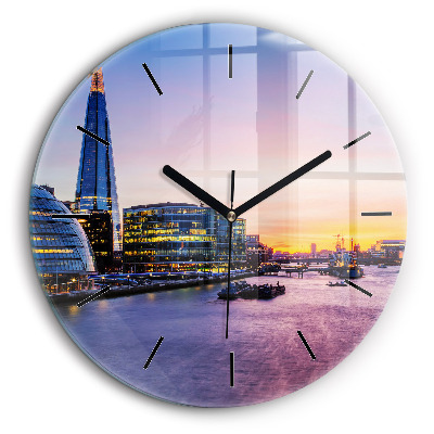Egyedi üvegóra kerek 60cm London látképe