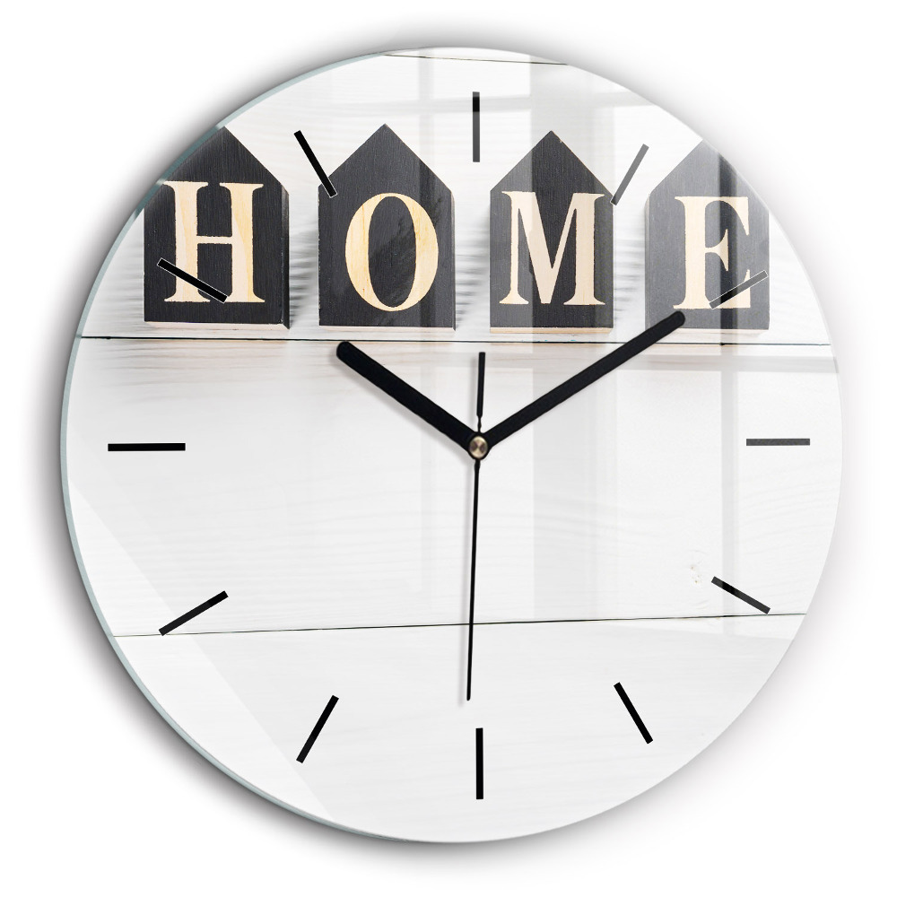 Kerek fali üvegóra 60cm Ház felirat