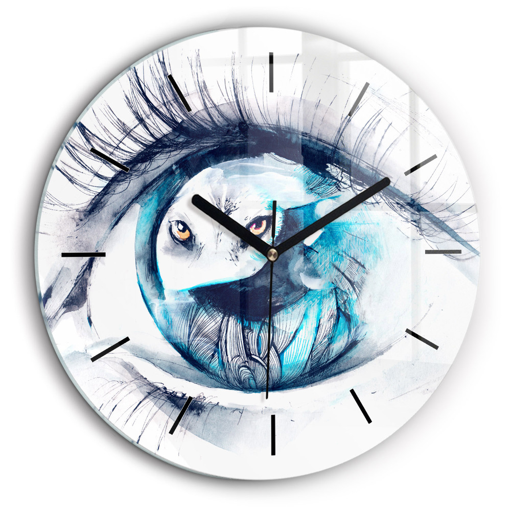 Kerek falióra 60cm Farkasszem illusztrációja