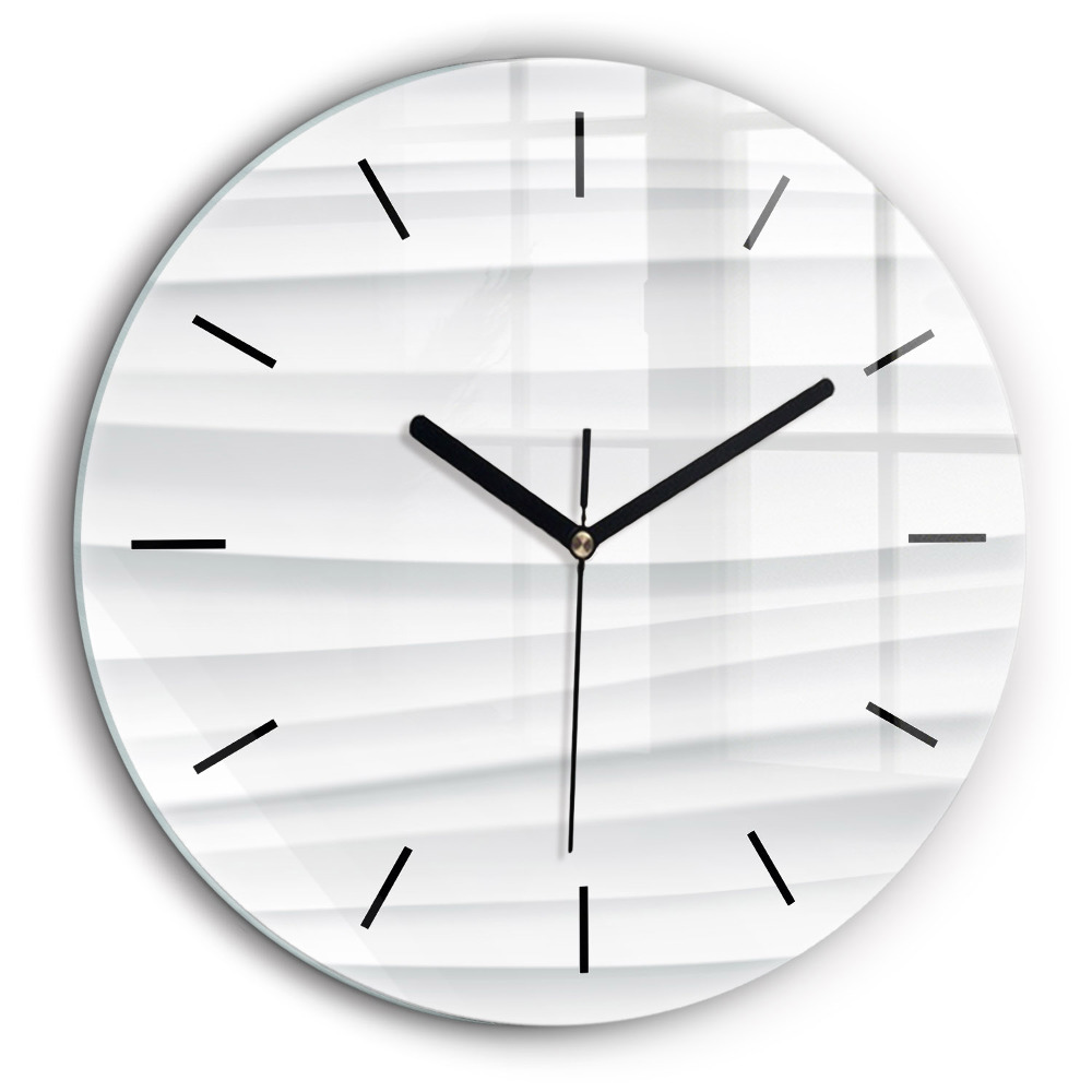 Kerek fali üvegóra 60cm Hullámok textúrája