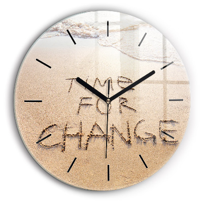 Fali üvegóra kerek 60cm Idézet a tengerparton