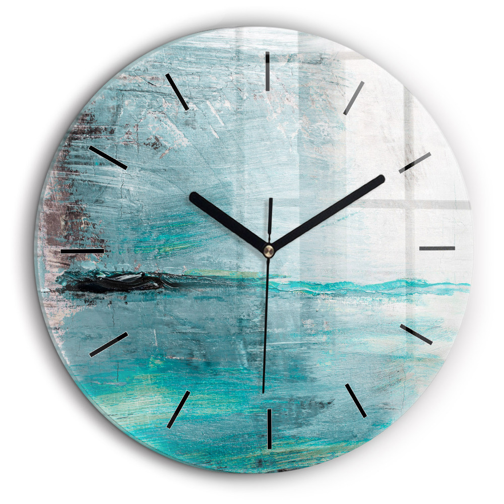 Kerek fali üvegóra 60cm Olaj textúra absztrakt