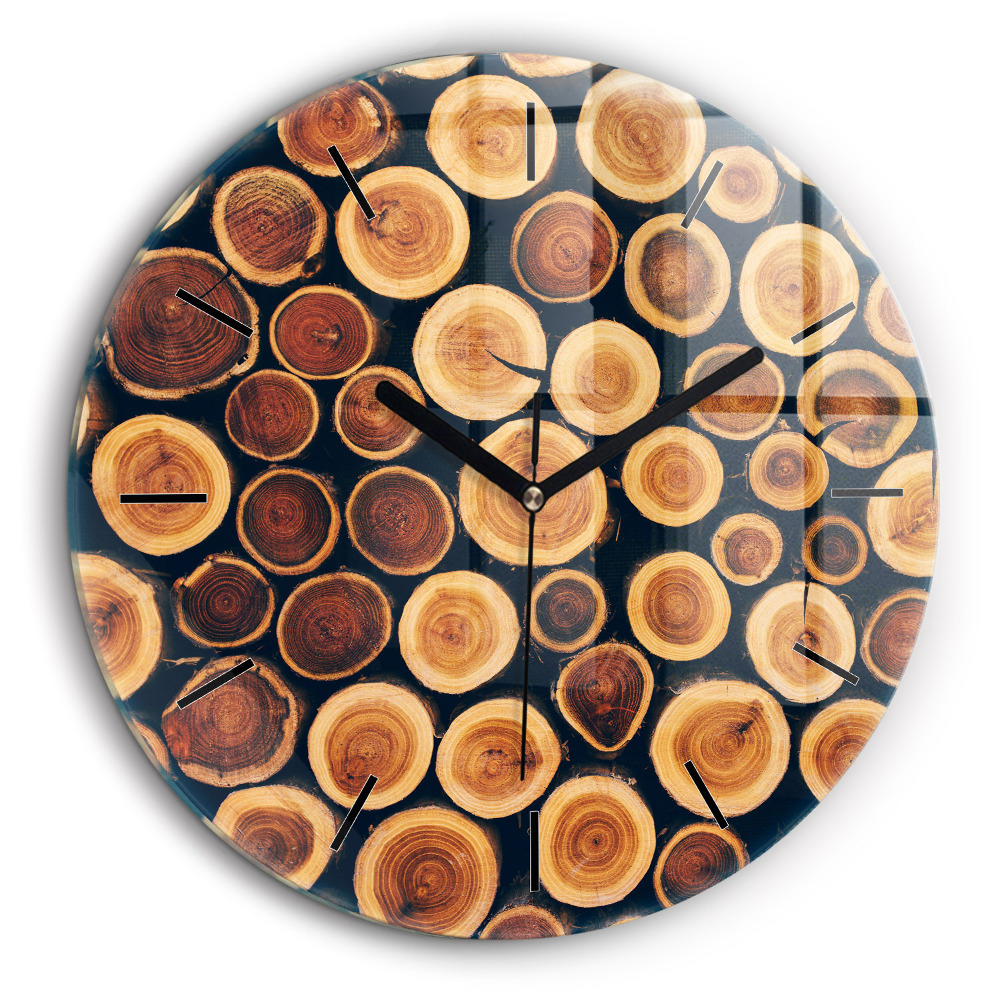 Egyedi üvegóra kerek 60cm Fa