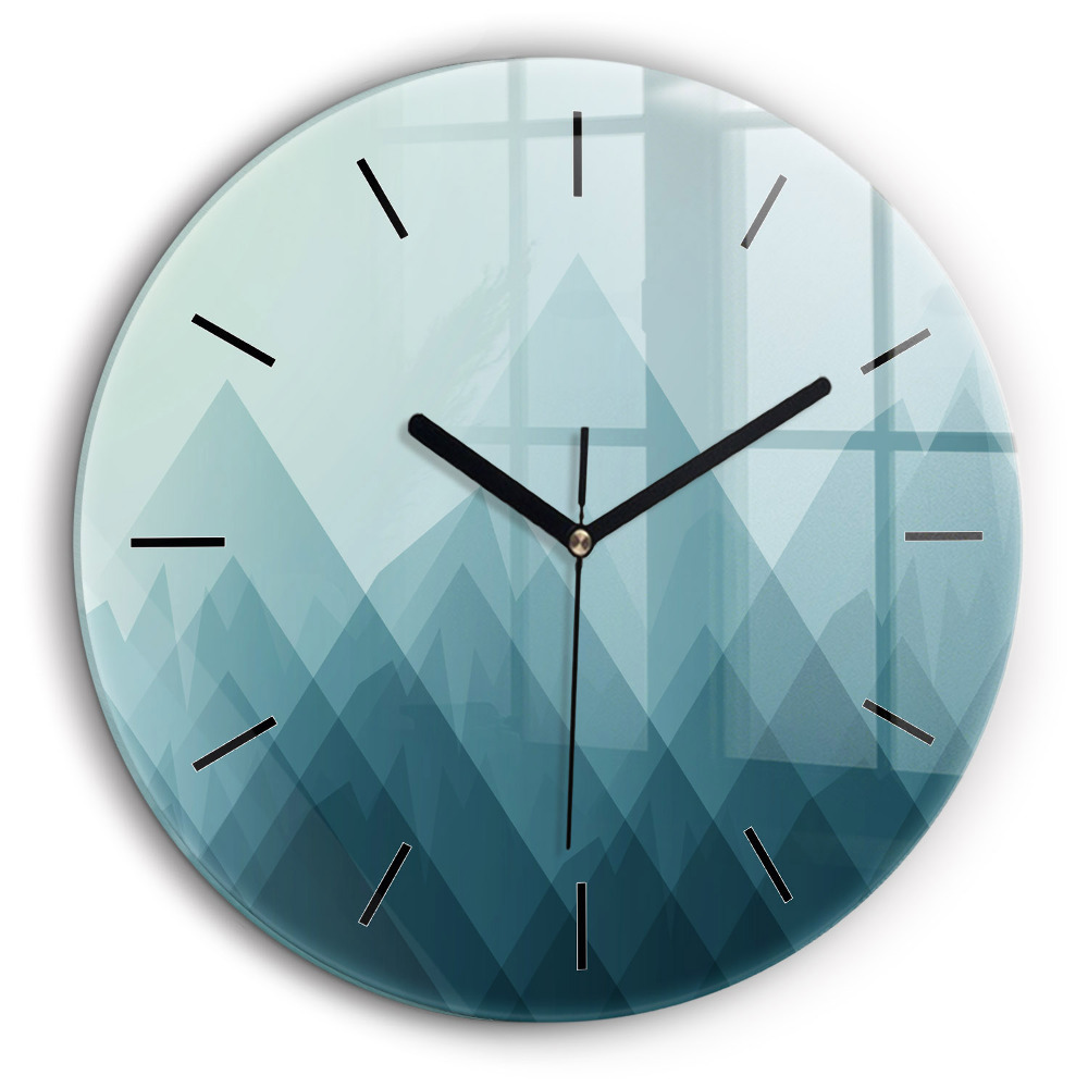 Kerek fali üvegóra 60cm Geometrikus figurák