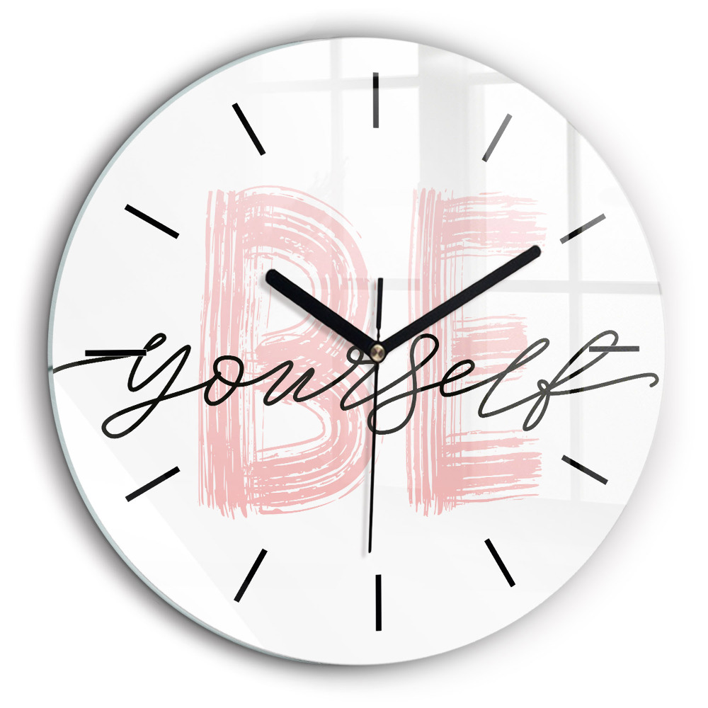 Fali üvegóra kerek 60cm Légy önmagad felirat