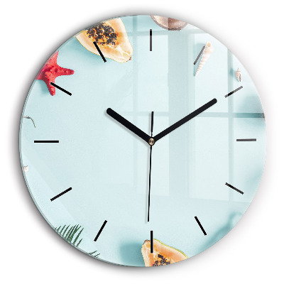 Egyedi üvegóra kerek 60cm Nyári kompozíció