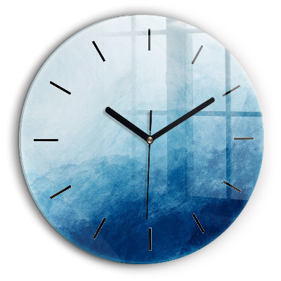 Egyedi üvegóra kerek 60cm Absztrakt víz