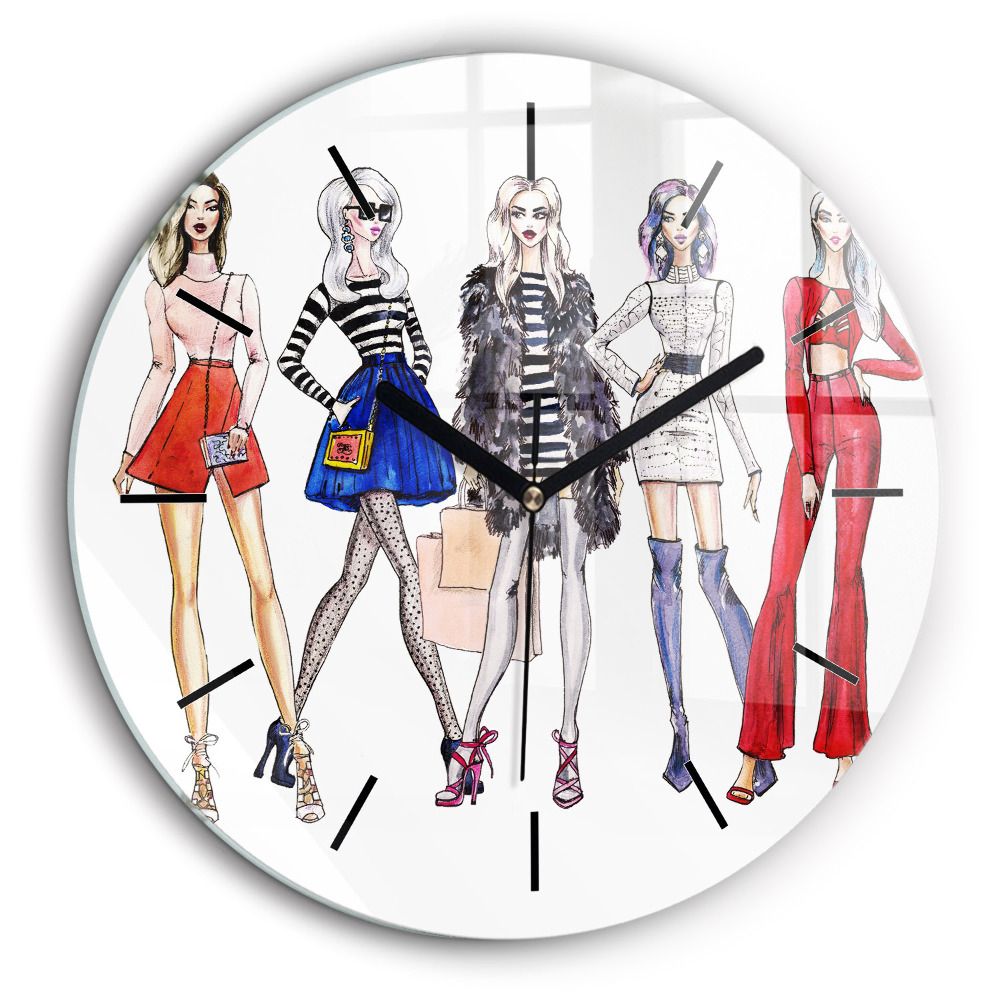 Kerek üvegóra 60cm Divatos lányok