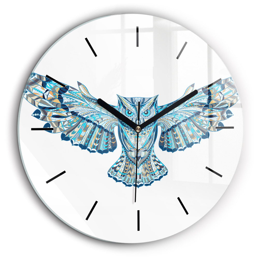 Fali üvegóra kerek 60cm Bagoly repülés közben