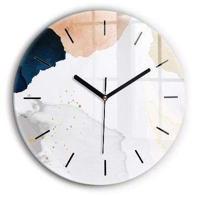 Egyedi üvegóra kerek 60cm Foltok absztrakt