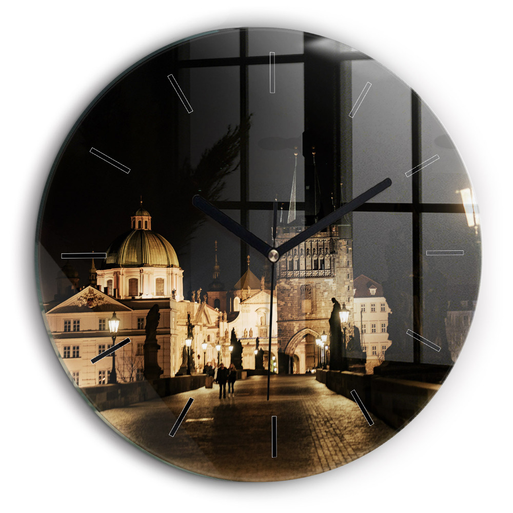Kerek falióra 60cm Károly híd Prágában