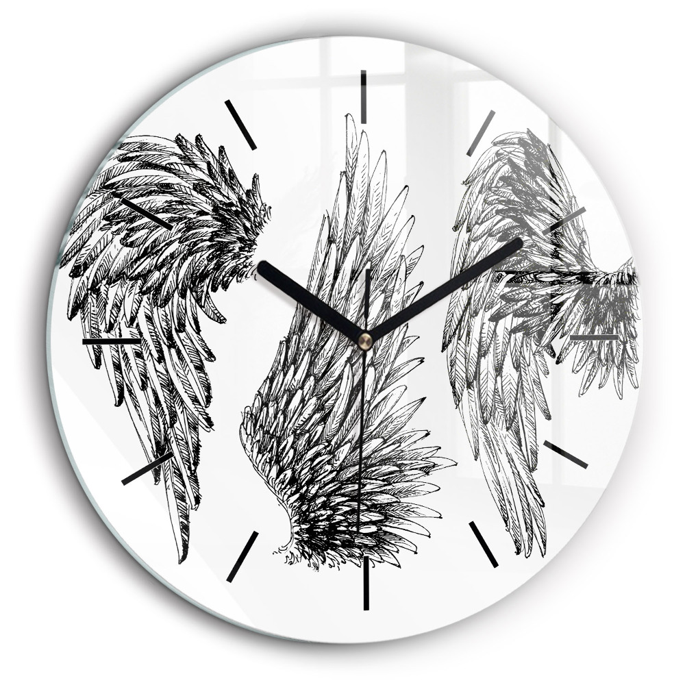 Fali üvegóra kerek 60cm Angyalszárnyak